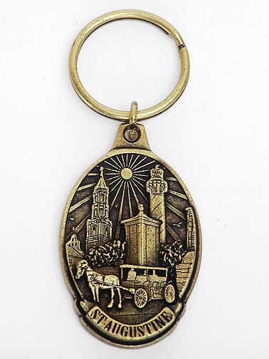 Brass St. Augustine Souvenir Key Ring