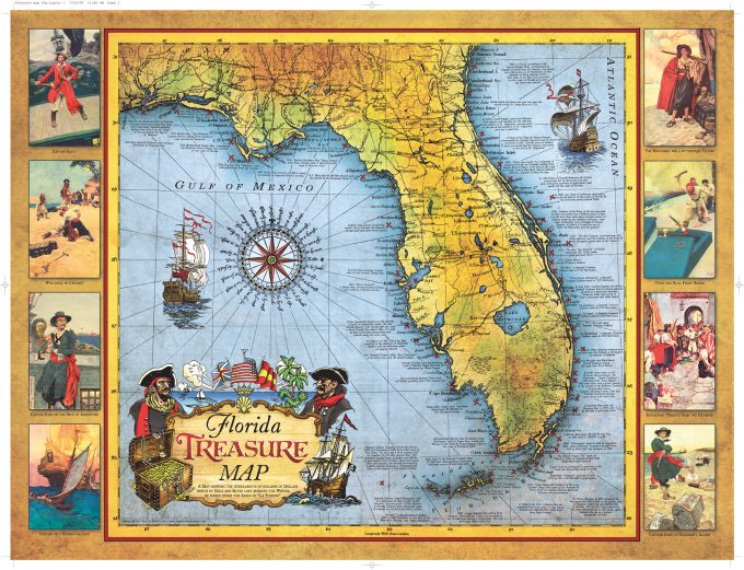 Pirate Treasure Map of Florida