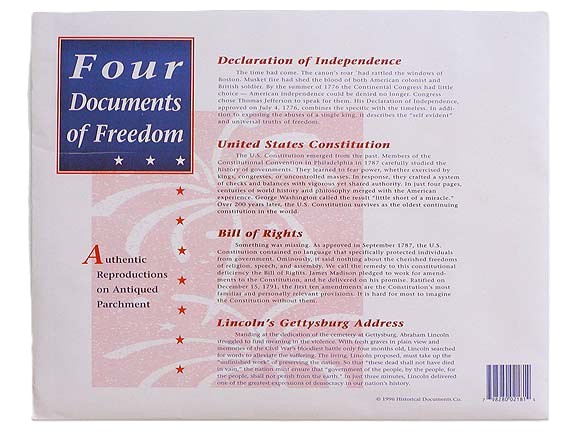 Four Documents of Freedom, souvenir replica pack