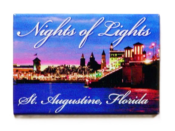 St. Augustine Nights of Lights Tinplate Magnet