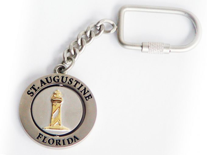 Spinner Key Ring in Pewter and Gold Tone