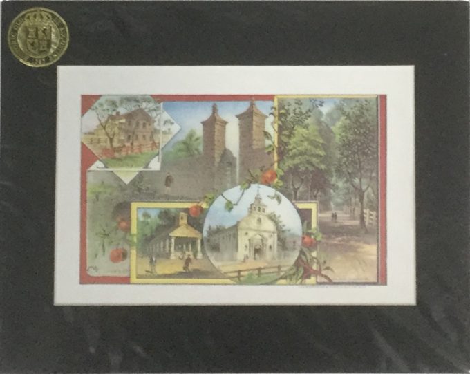 Old City Scenes Matted Print, Medium