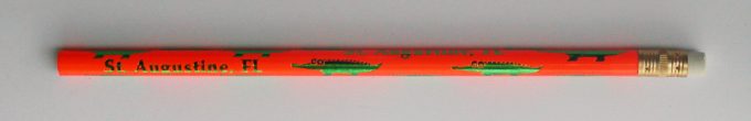 St. Augustine orange pencil with green gators