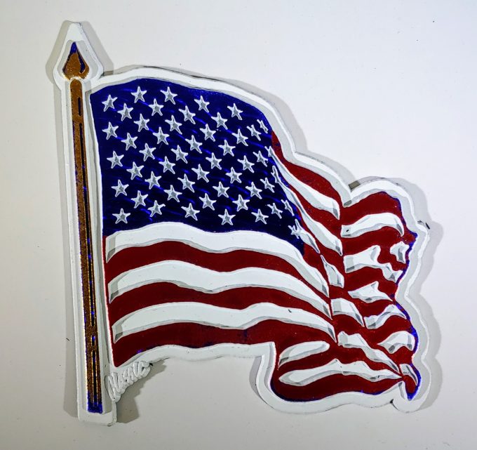 Patriotic Flag Rubber Magnet
