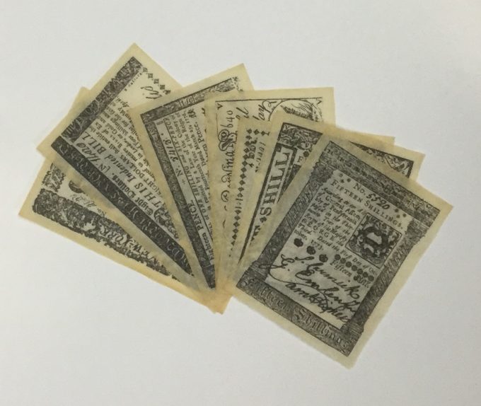 Colonial Currency Set "A"