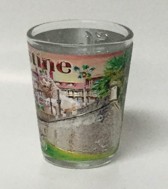 St. Augustine Foil Collage Shot Glass