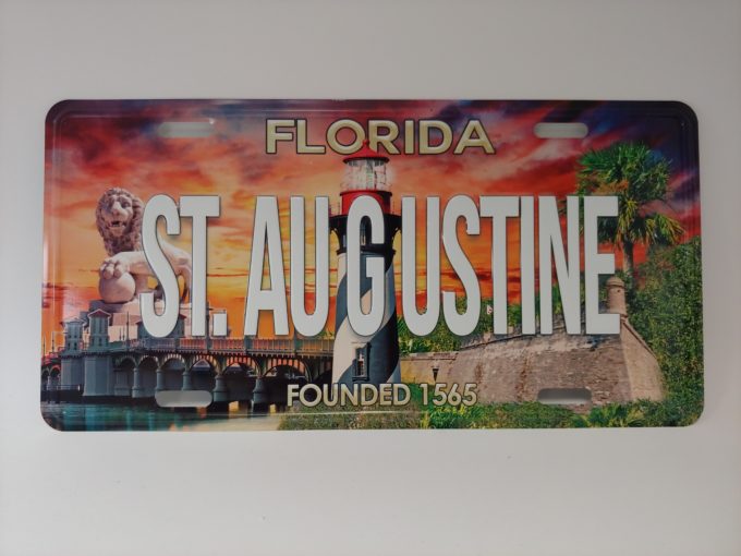 St. Augustine License Plate Full Size