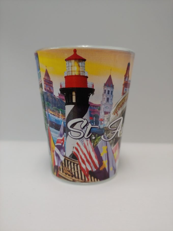 St. Augustine Photo Montage Shot Glass