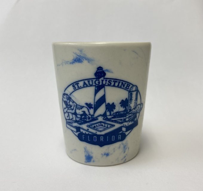 St. Augustine Blue Marbled Shot Glass