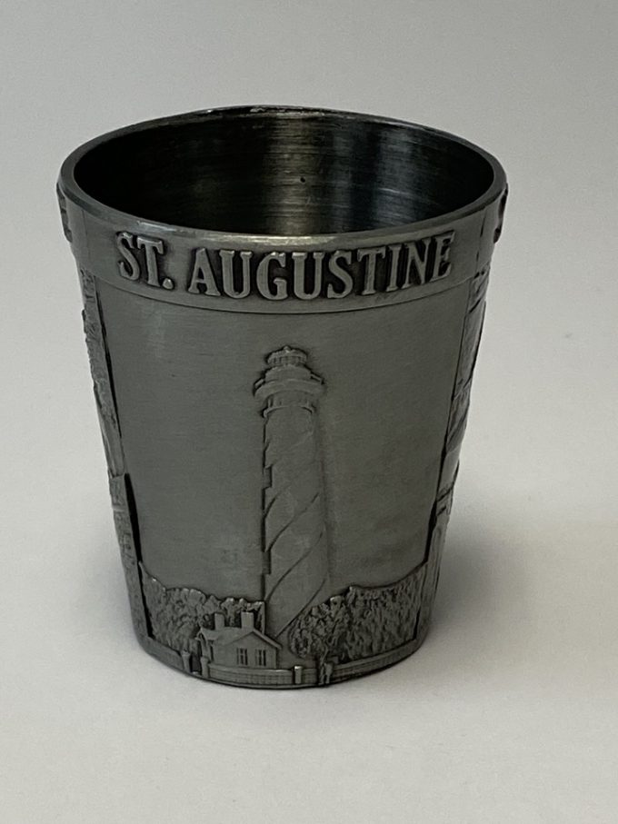 St. Augustine Metal Shot Glass Pewter