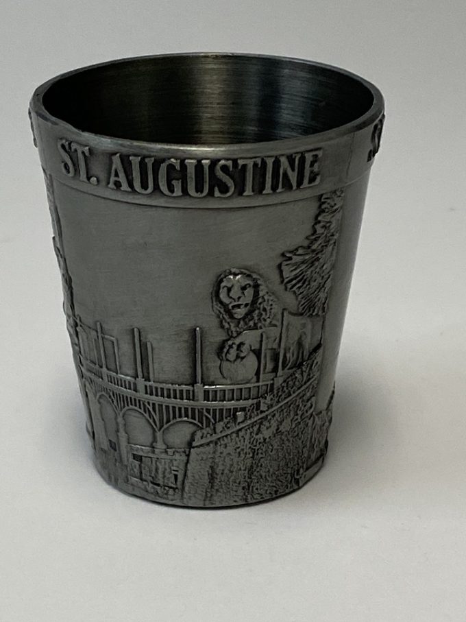 St. Augustine Metal Shot Glass Pewter
