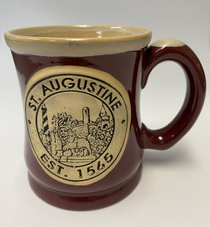 St. Augustine Pottery Mug Burgundy