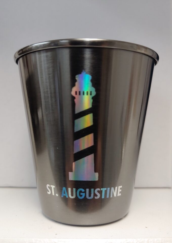 St. Augustine Lighthouse Metal Iridescent Shot Glass