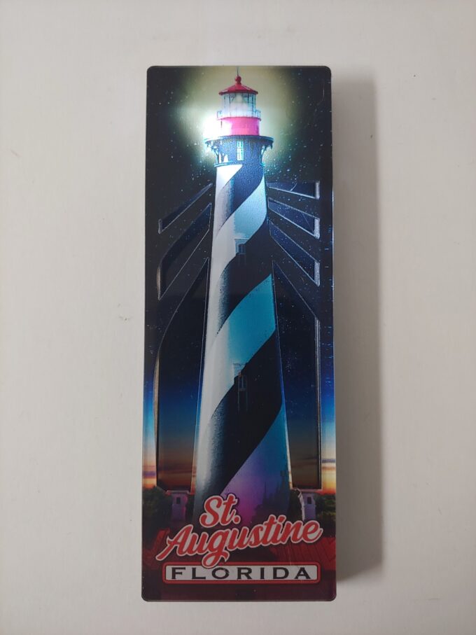St. Augustine Light Up Lighthouse Magnet