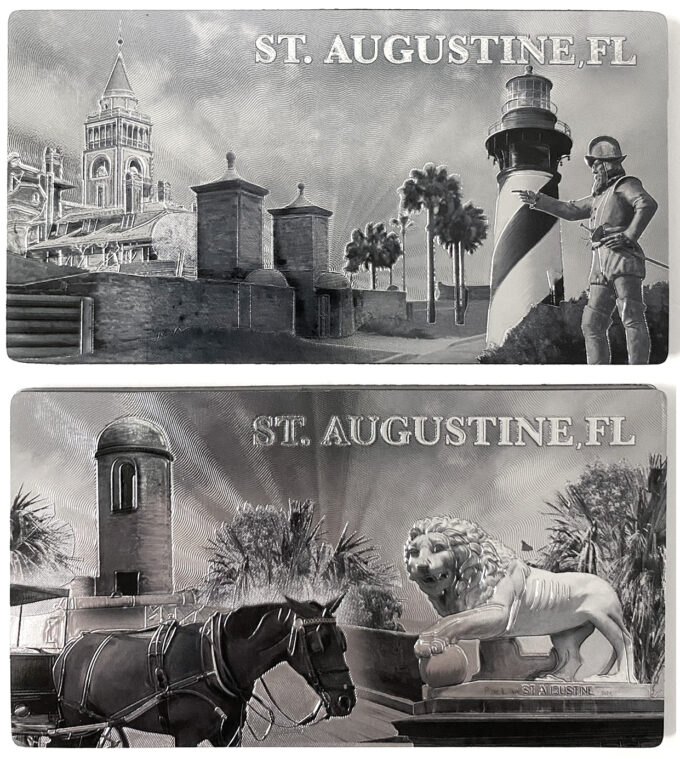 St. Augustine Double Sided Foil Magnet
