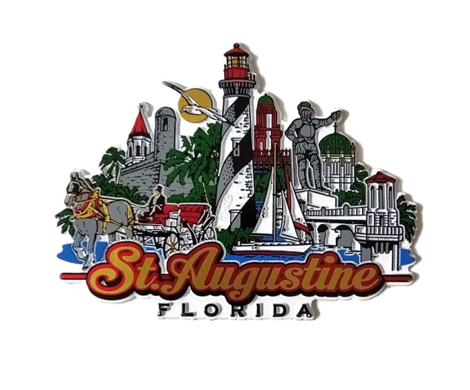 St. Augustine Collage Rubber Magnet
