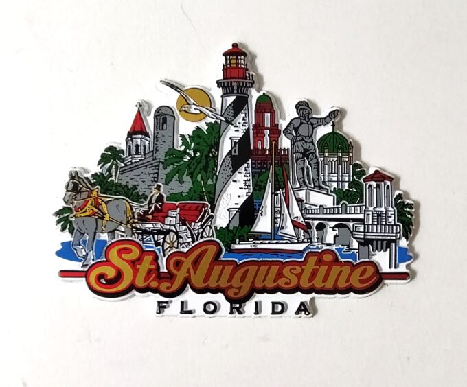 St. Augustine Collage Rubber Magnet