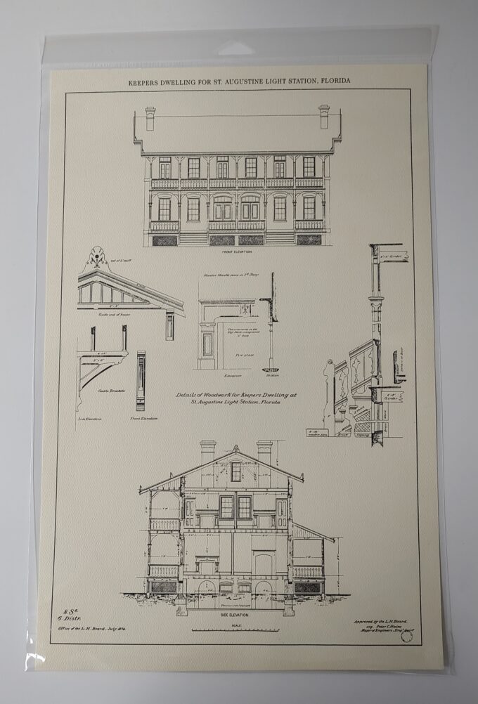 St. Augustine Lighthouse Keeper's House Blueprint