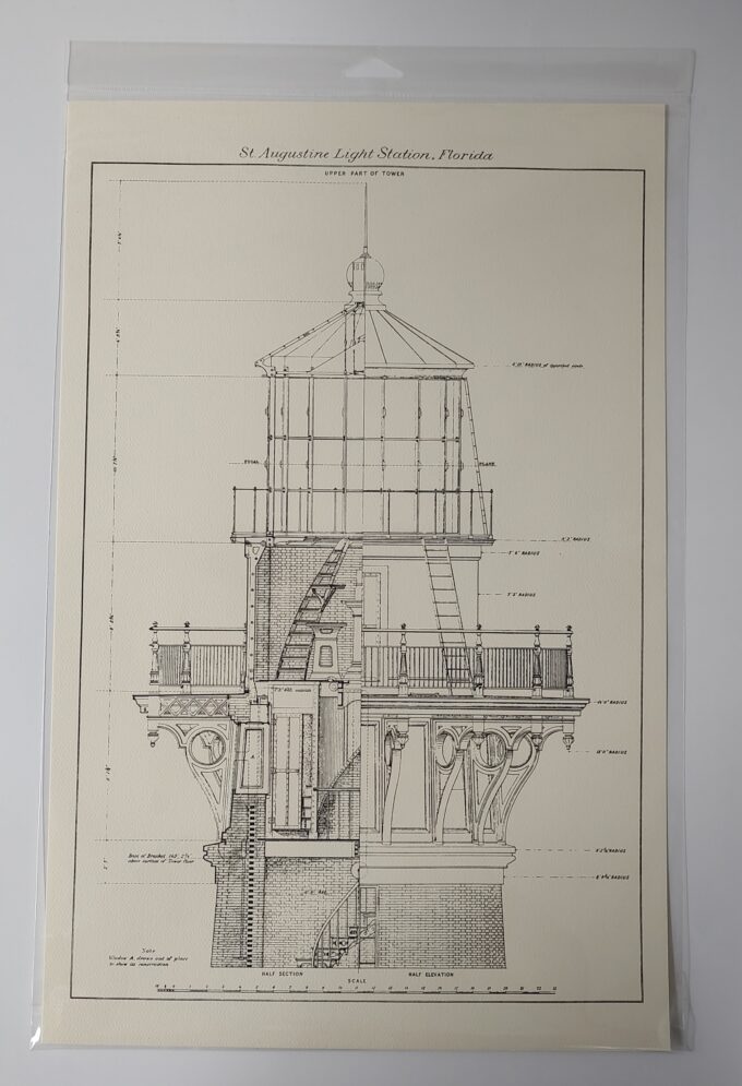 St. Augustine Lighthouse Tower Top Blueprint