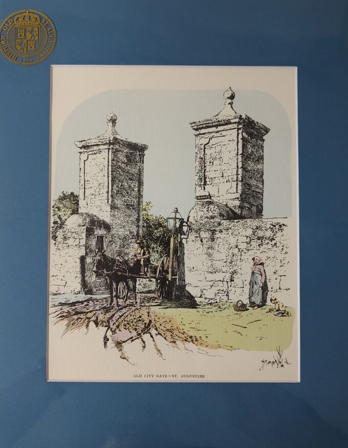 Old City Gate Matted Print Medium