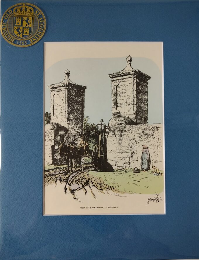 Old City Gate Matted Print Small