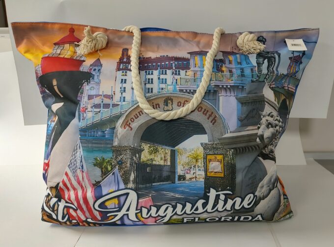 St. Augustine Rope Handle Tote Bag with Wallet