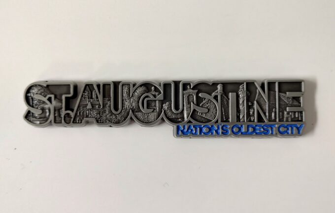 Nation's Oldest City Molded Metal Magnet