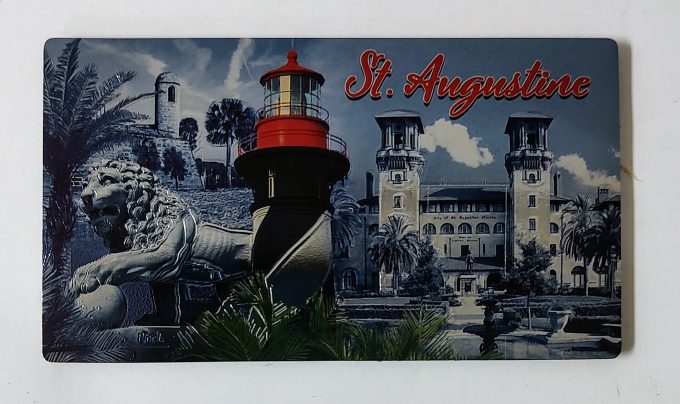 St. Augustine Double Sided Color Foil Magnet