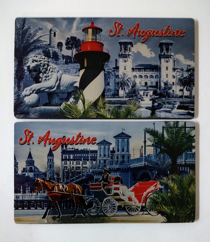 St. Augustine Double Sided Color Foil Magnet