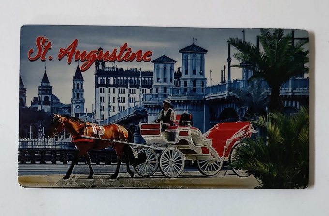 St. Augustine Double Sided Color Foil Magnet