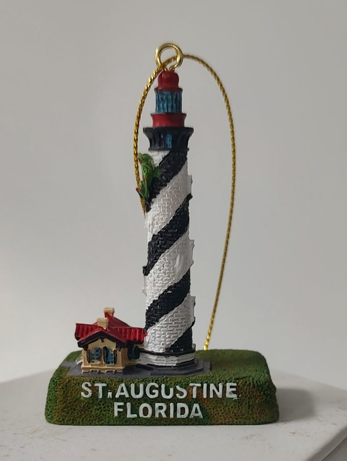 St. Augustine Lighthouse Resin Ornament